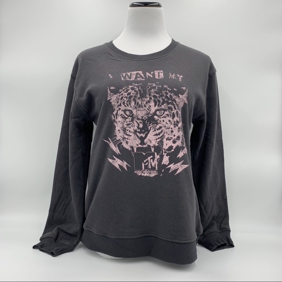 MTV "I Want My MTV" Tiger Graphic Sweatshirt - Picture 3 of 6
